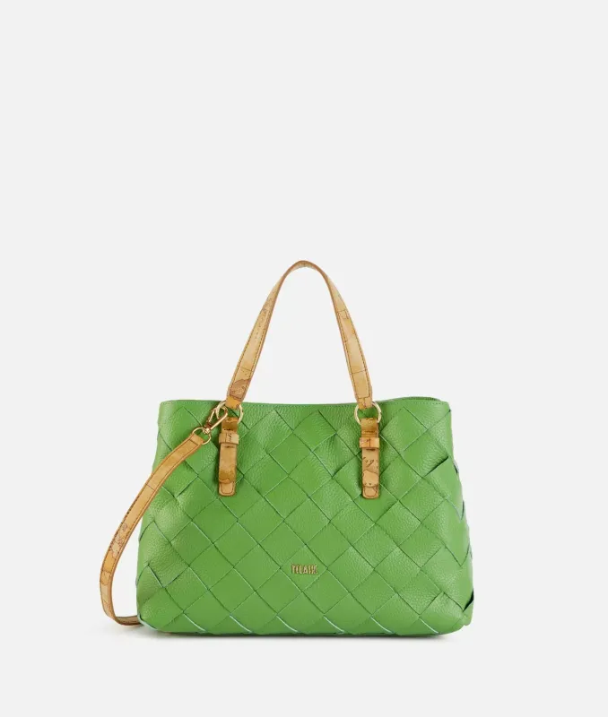 Pura Leather borsa a mano-  Verde Bali