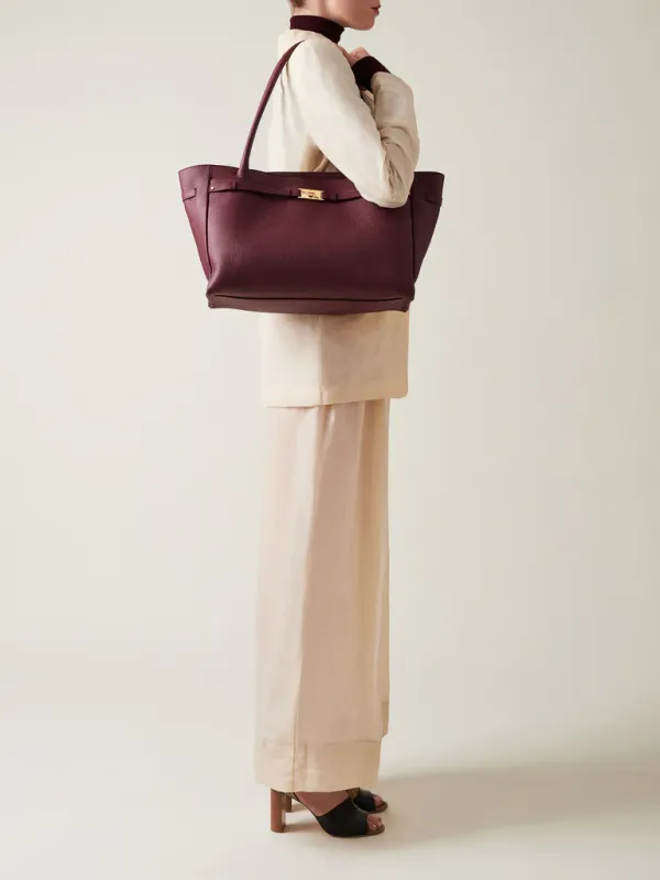 TORINESE BORSA SHOPPING LARGE - MERLOT