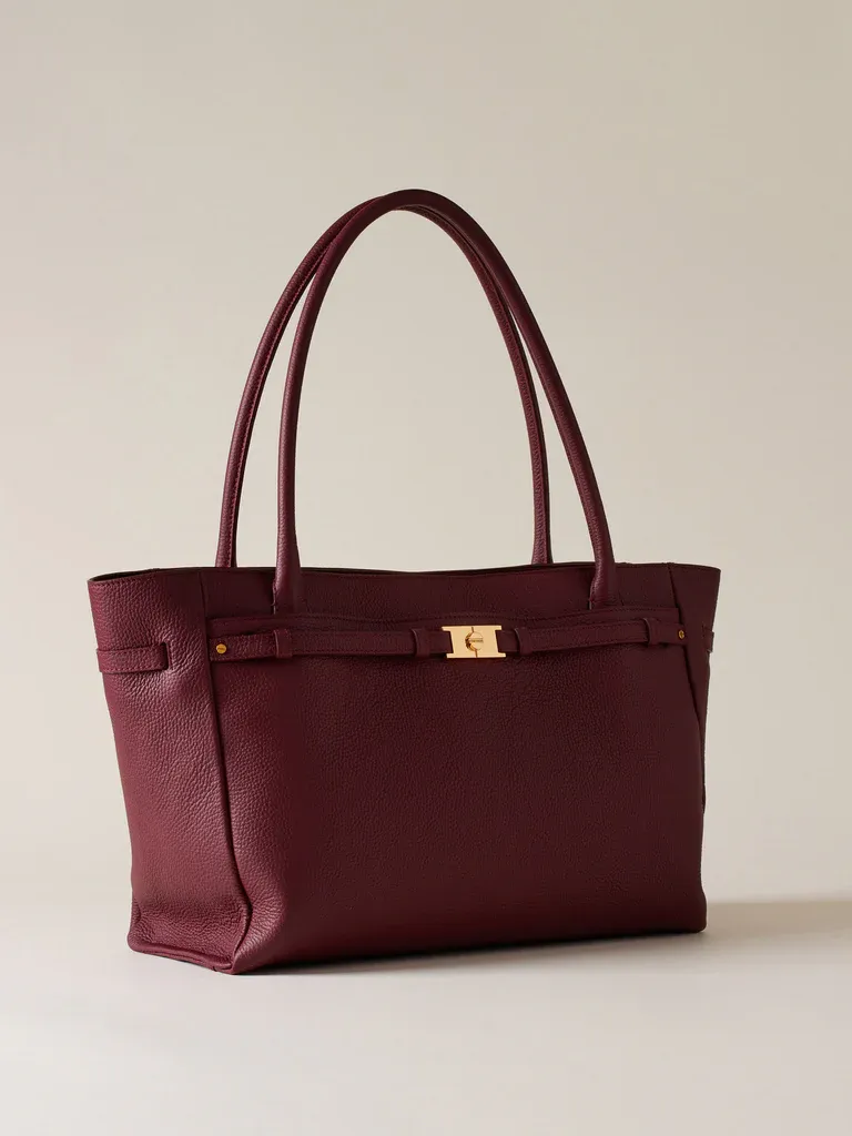 TORINESE BORSA SHOPPING LARGE - MERLOT