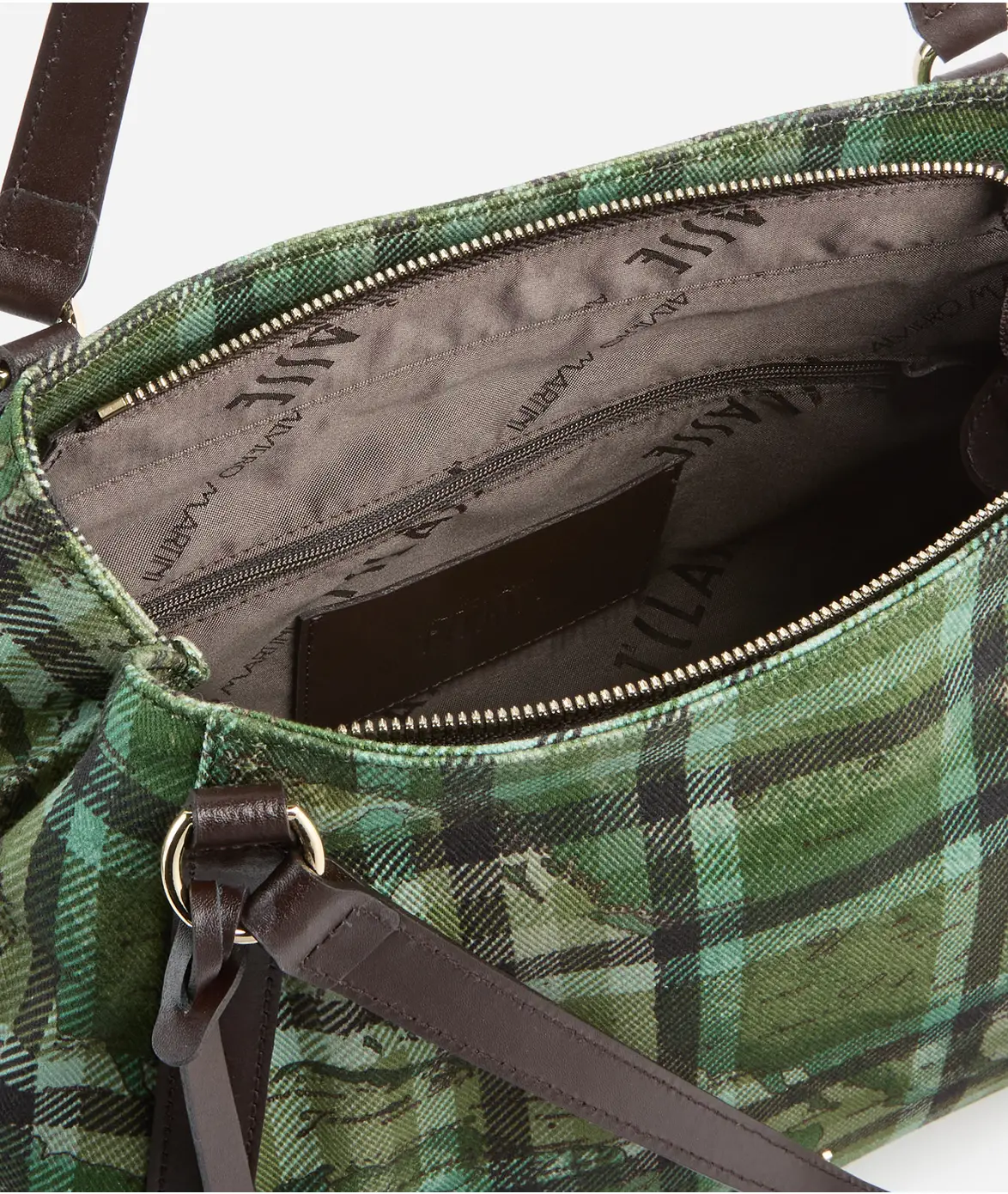 TARTAN SOUL BORSA A MANO VERDE MUSCHIO