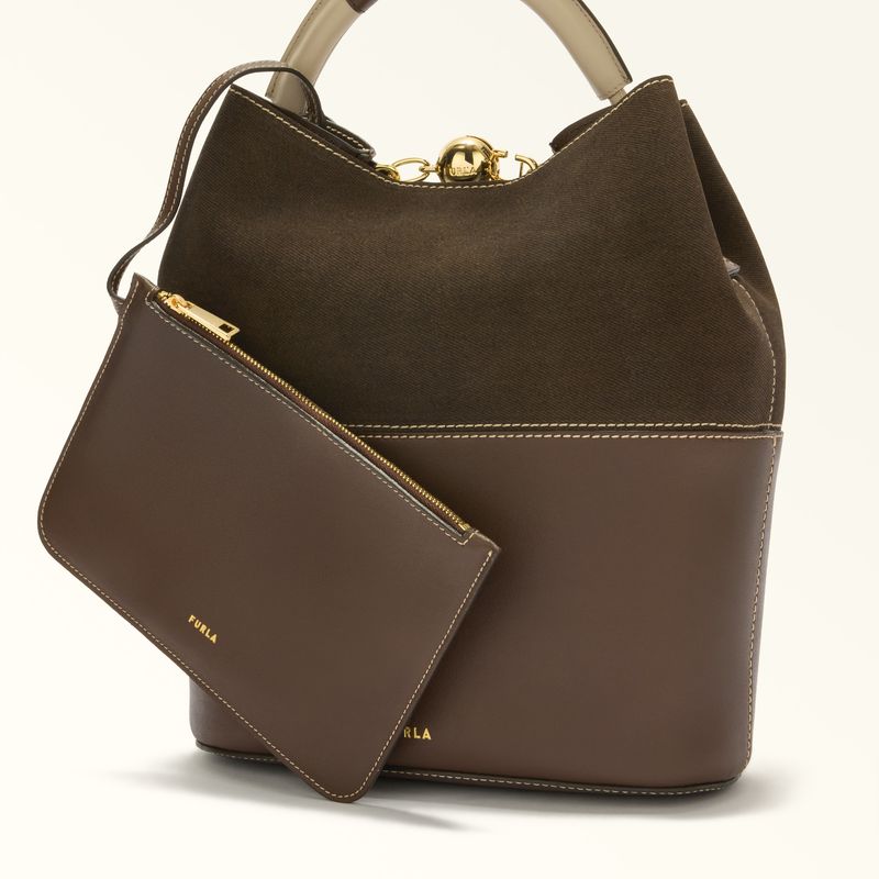 Furla sfera borsa a secchiello - Espresso/Brown