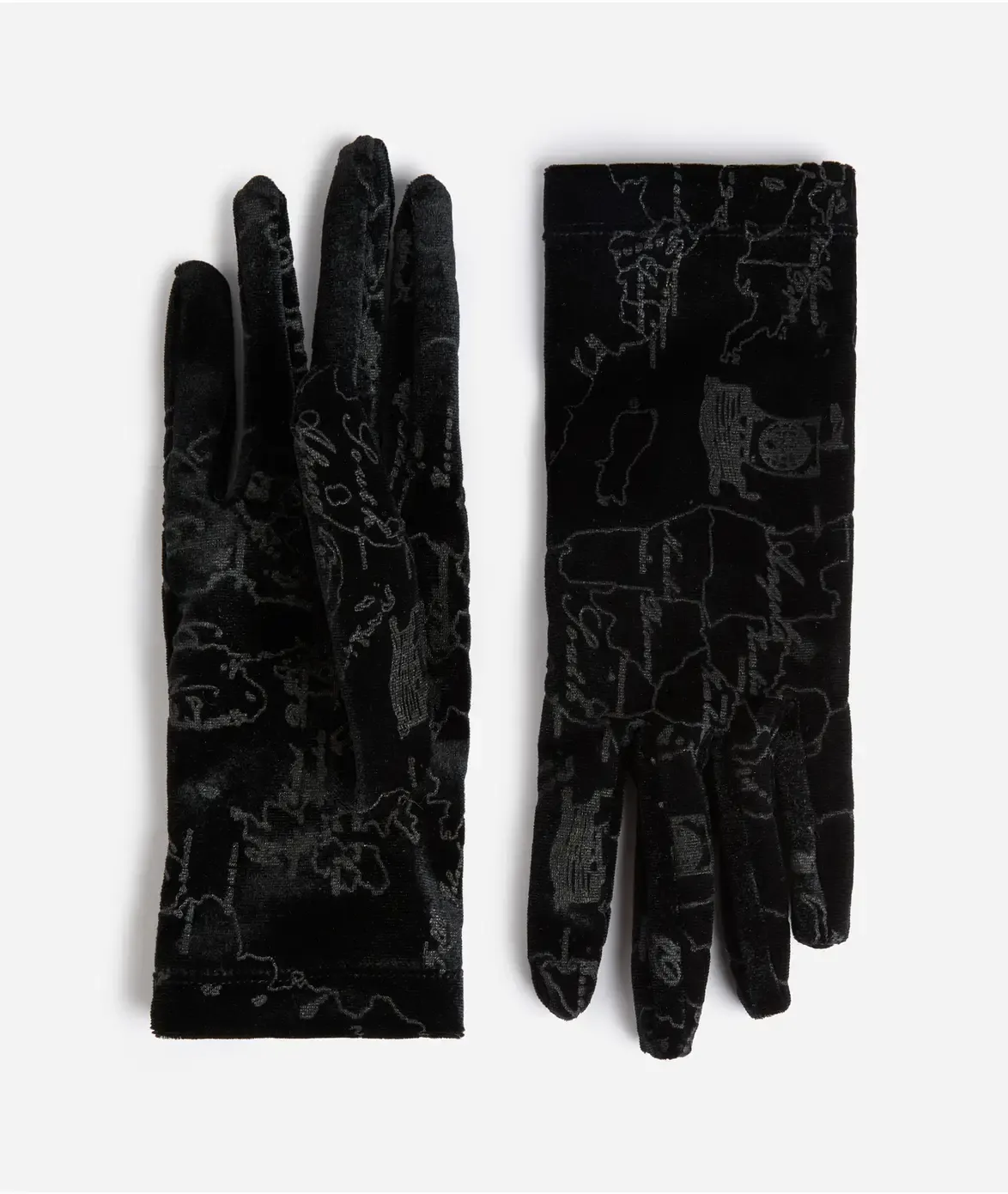 Guanti in velluto Geo - Rossi Guanti in velluto Geo - Rossi
