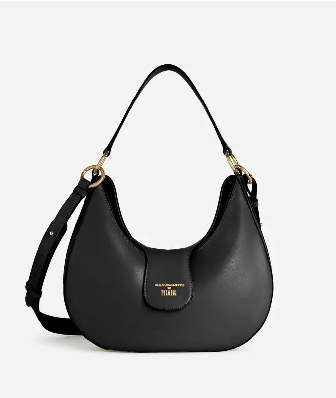 SARA GIUNTI x  1ᴬ Classe sottospalla grande in pelle - Nero