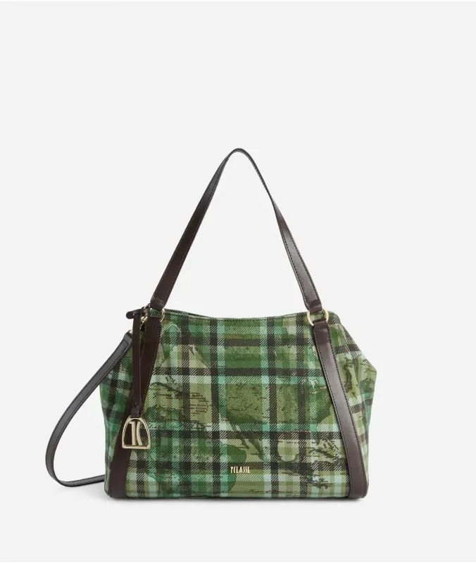 TARTAN SOUL BORSA A MANO VERDE MUSCHIO