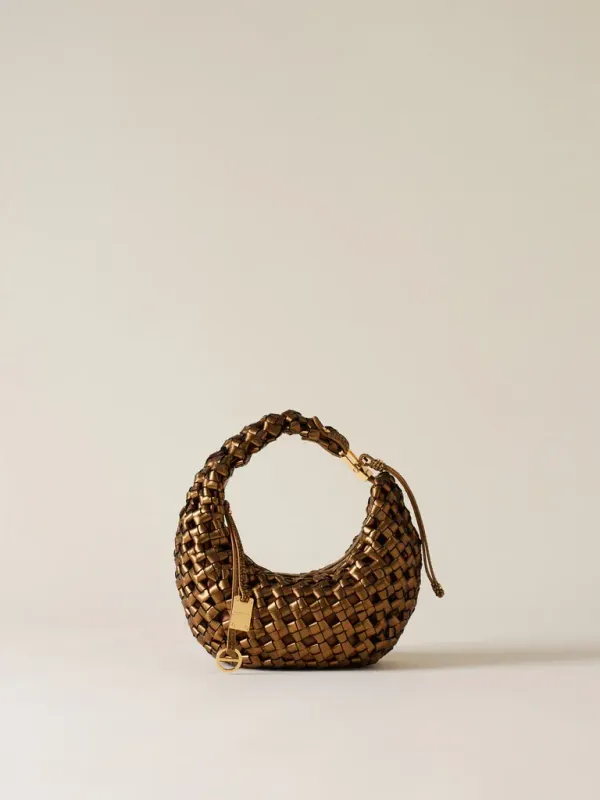 NIDO BORSA HOBO MINI - BRONZO