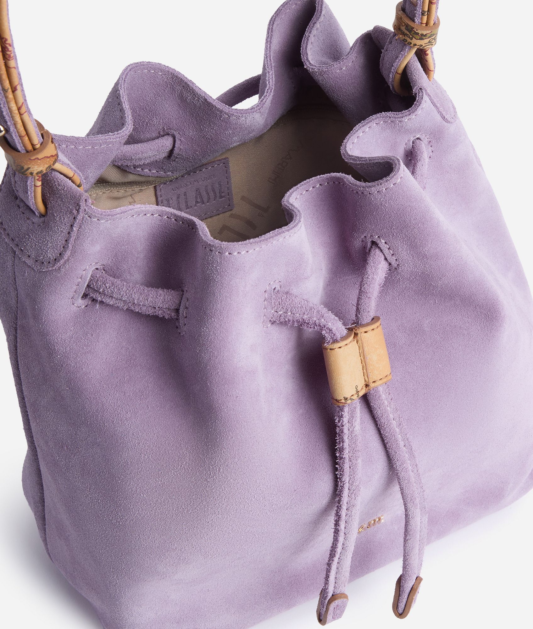 Tribal Leather borsa secchiello -Lilla