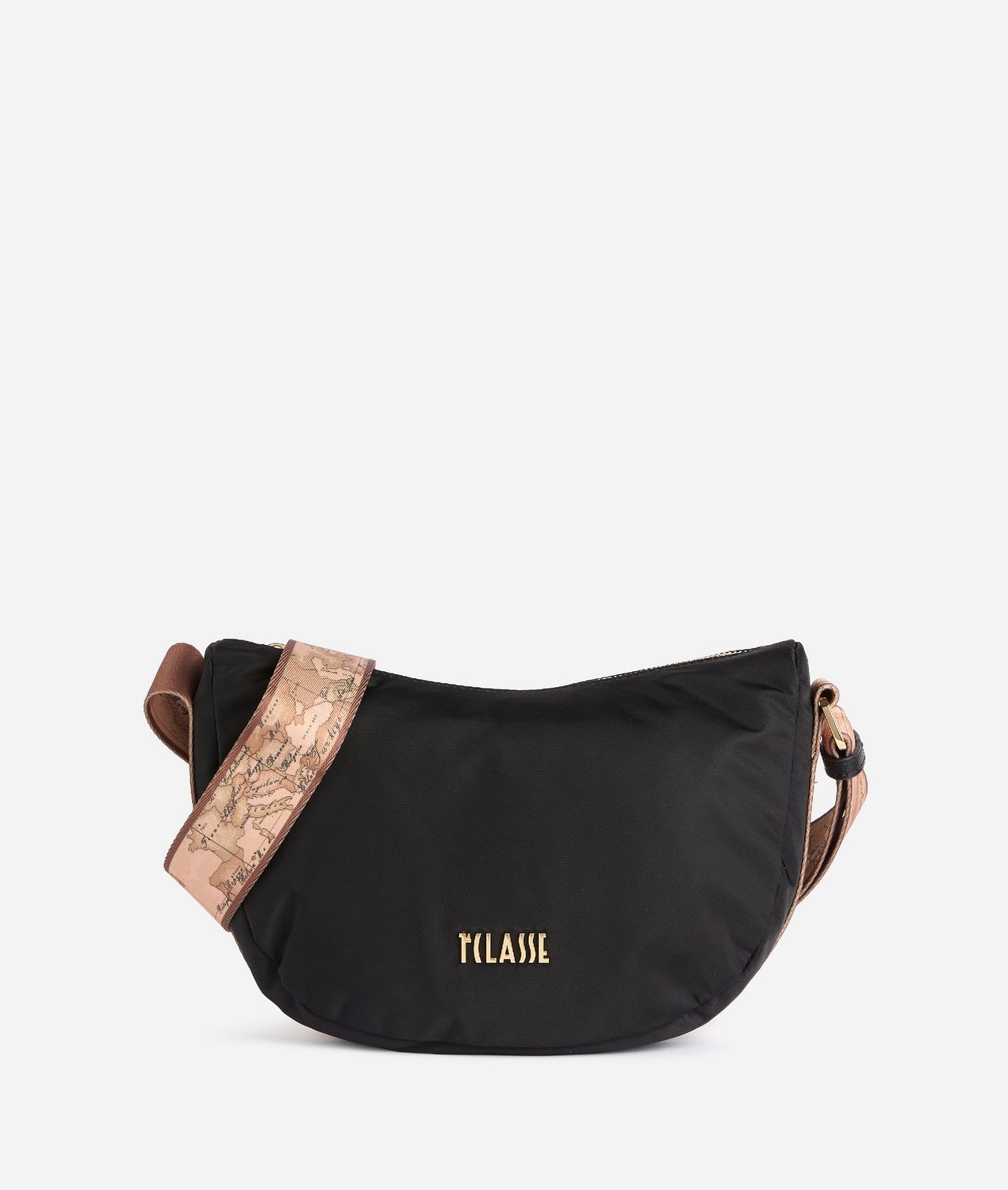 Breeze Nylon tracolla a mezzaluna piccola Nera