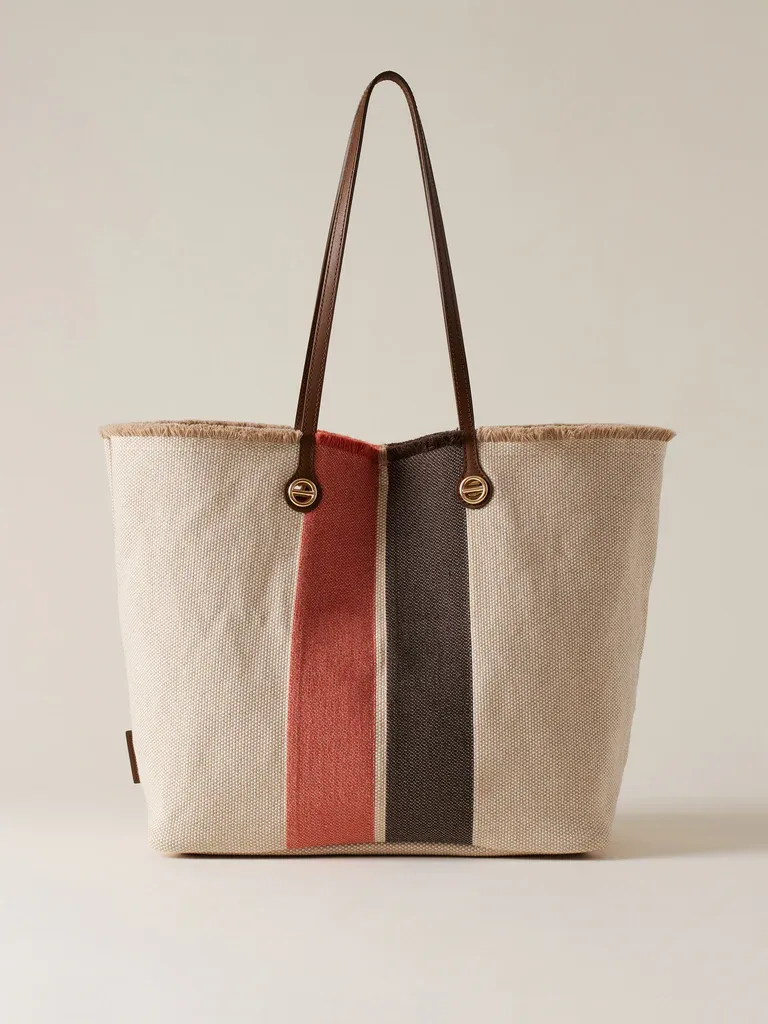 BORSA SHOPPING LARGE -CORDA / RED PAPAYA