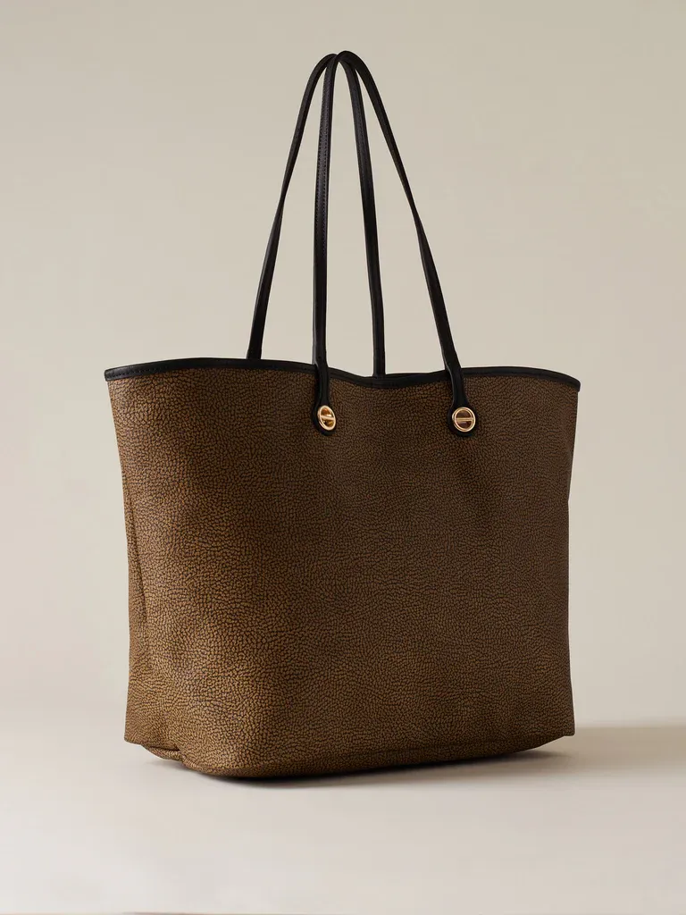 BORSA SHOPPING LARGE - OP NATURALE/NERO