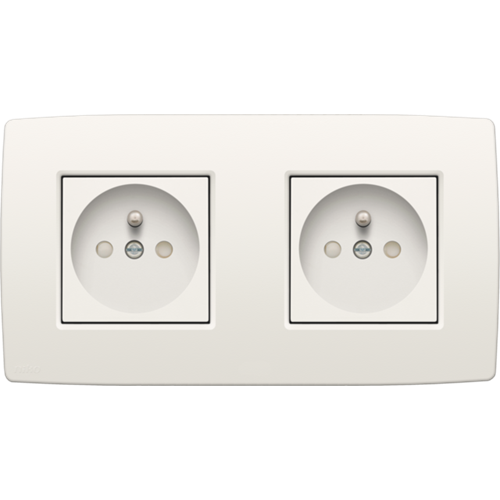 Dubbele horizontaal stopcontact met penaarde en beschermingsafsluiters, schroefklemmen, inbouwdiepte 28,5 mm, incl. afdekplaat, white
Referentiecode
101-66602