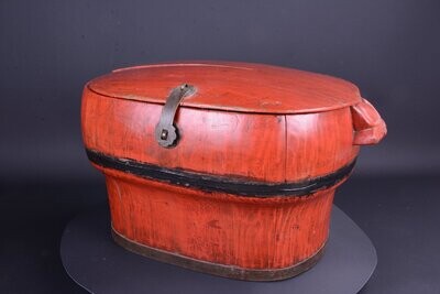Antieke gelakte rijstcontainer, Qing Dynastie