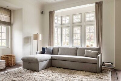 Sofabed Carl tweezit met longchair bedzetel