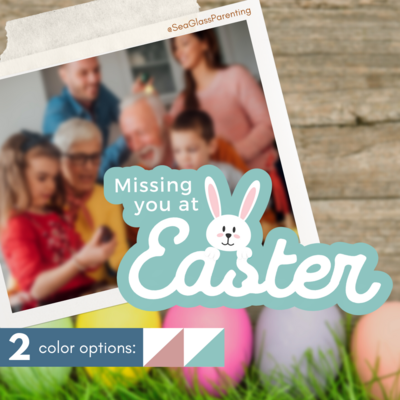 Missing you at Easter—Baby Loss Remembrance (matte scrapbooking sticker)