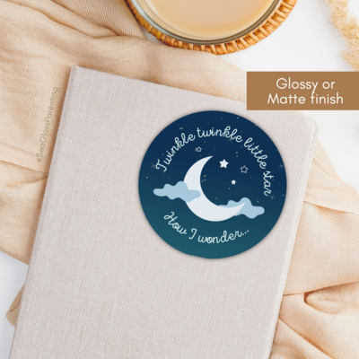 Twinkle twinkle little star; How I wonder so many things about you—Baby Loss Remembrance (sticker)