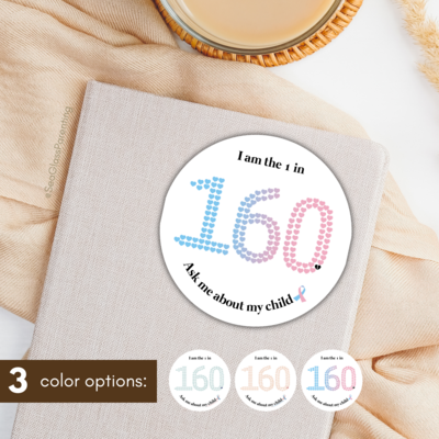 I am the 1 in 160. Ask me about my child—Baby Loss Awareness (sticker)
