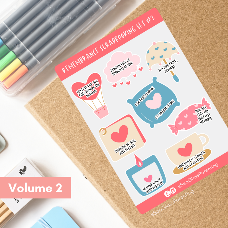 Remembrance scrapbooking set volume 2 (scrapbooking sticker sheet), Sticker Sheet Set: Voume 2 only