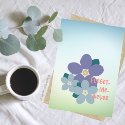 Forget me Never—Baby loss sympathy & remembrance (greeting card)