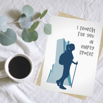 I search for you in empty spaces—Letters to the dead (greeting card)