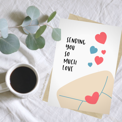 Sending you so much love with envelope—Grief and loss support (greeting card)