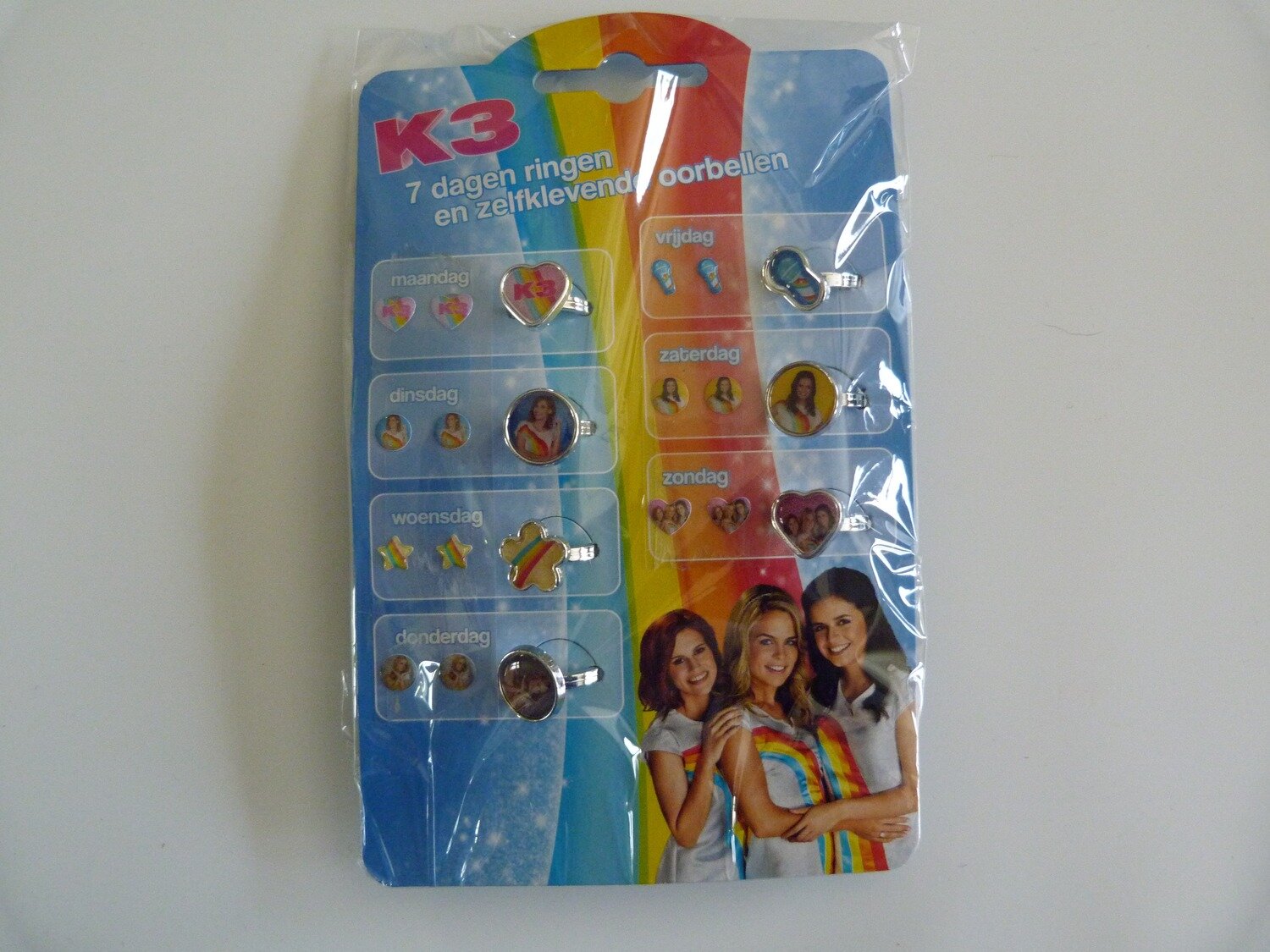 K3 Plakoorbellen en ringen