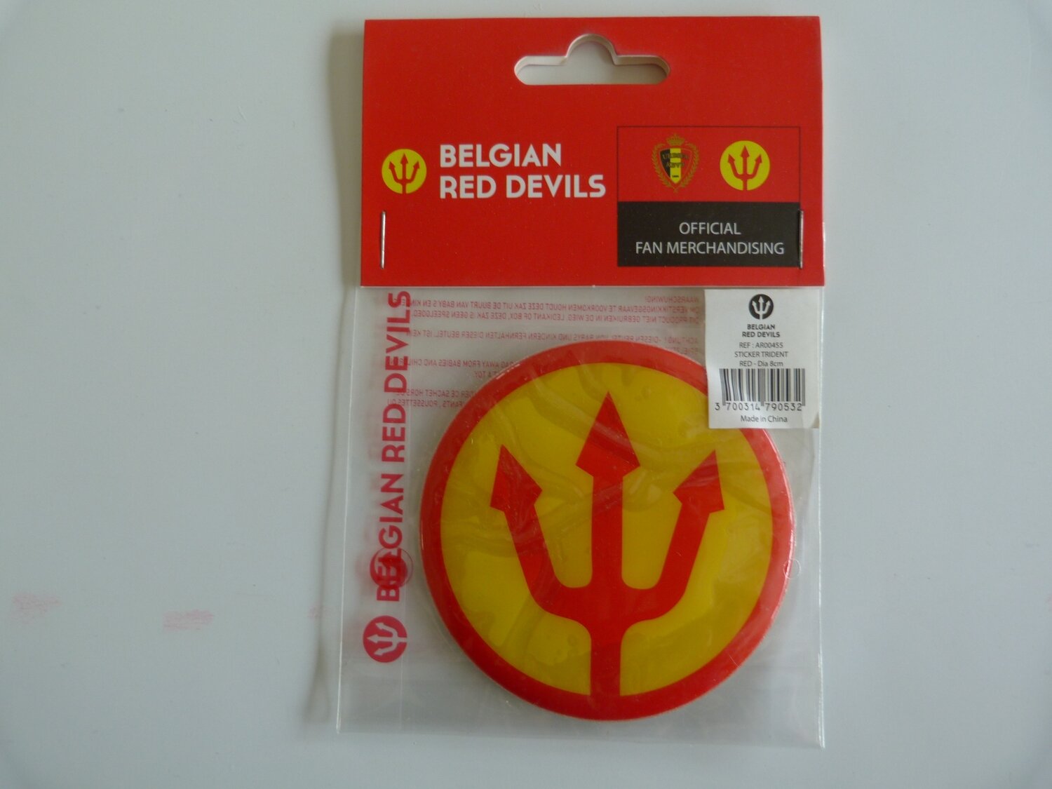 Rode Duivels Sticker geel