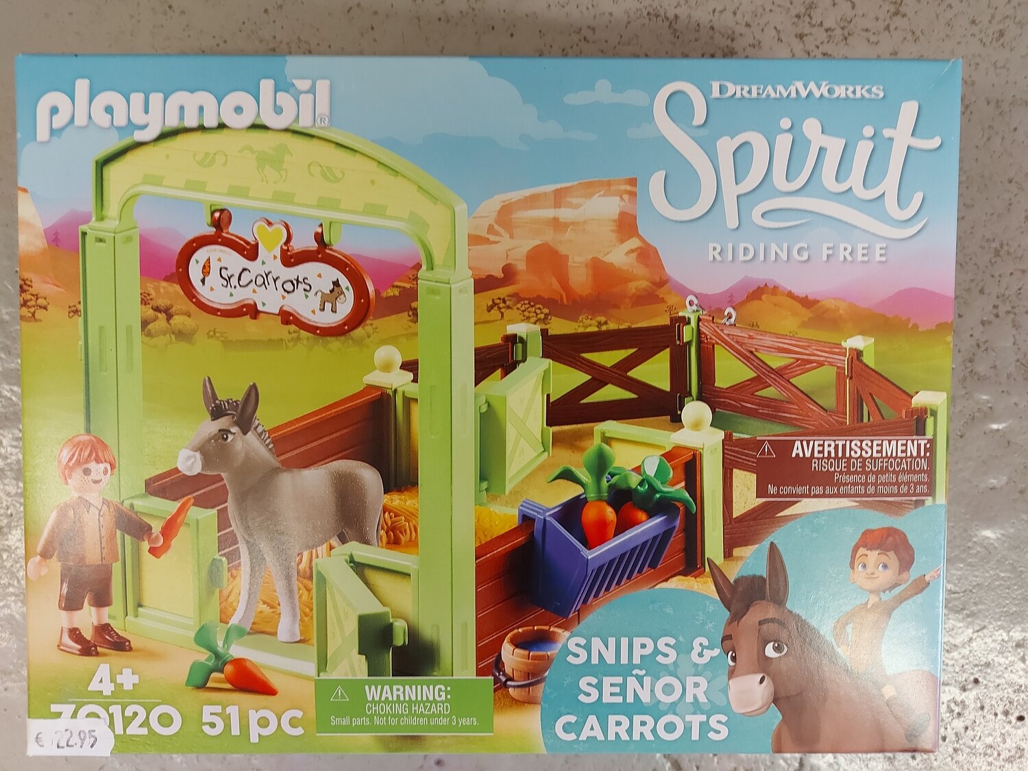 Playmobil Spirit Knip &amp; Mr worteltjes met paardenbox