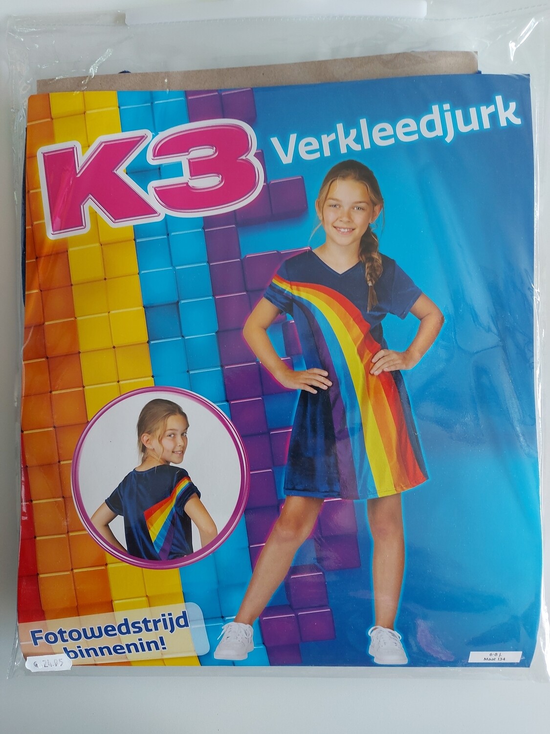 K3 Verkleedjurk Regenboog NIEUW 6-8j