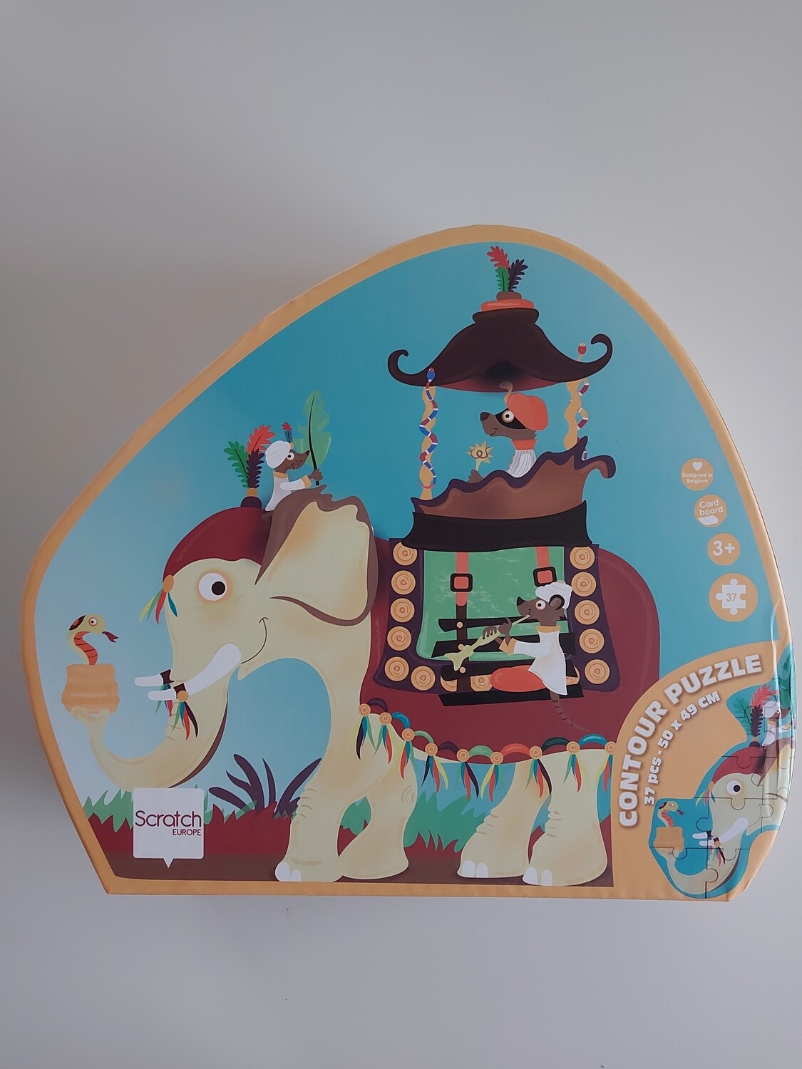 Scratch Contourpuzzel Olifant 37st