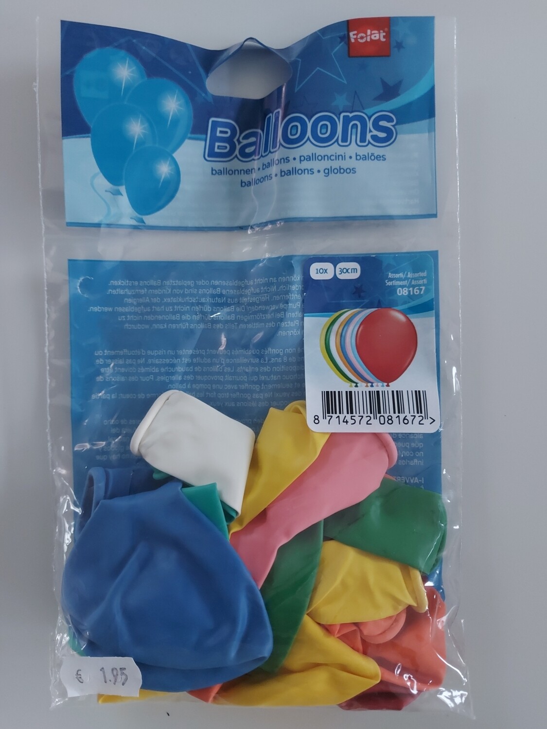 Ballonnen 10x 30 cm