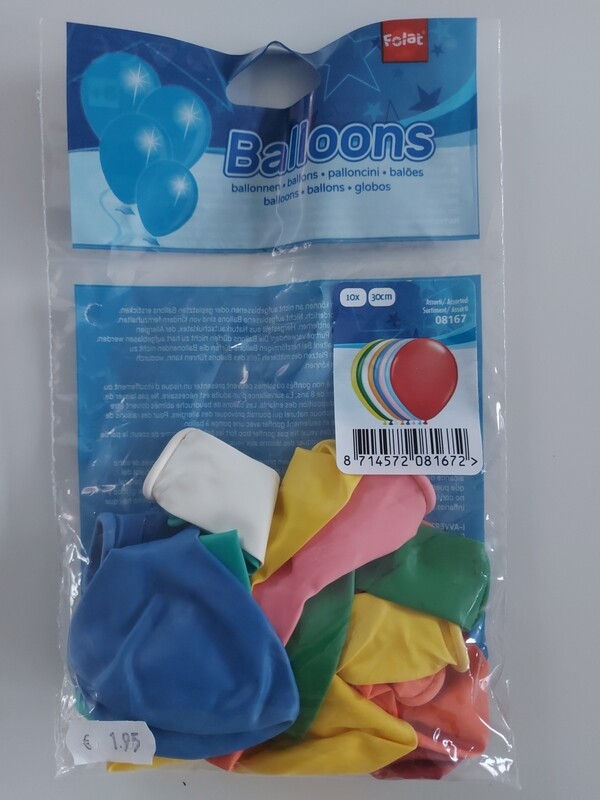 Ballonnen 10x 30 cm