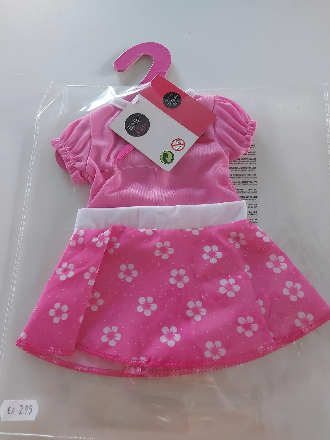 Baby Rose poppenjurk 40-45cm