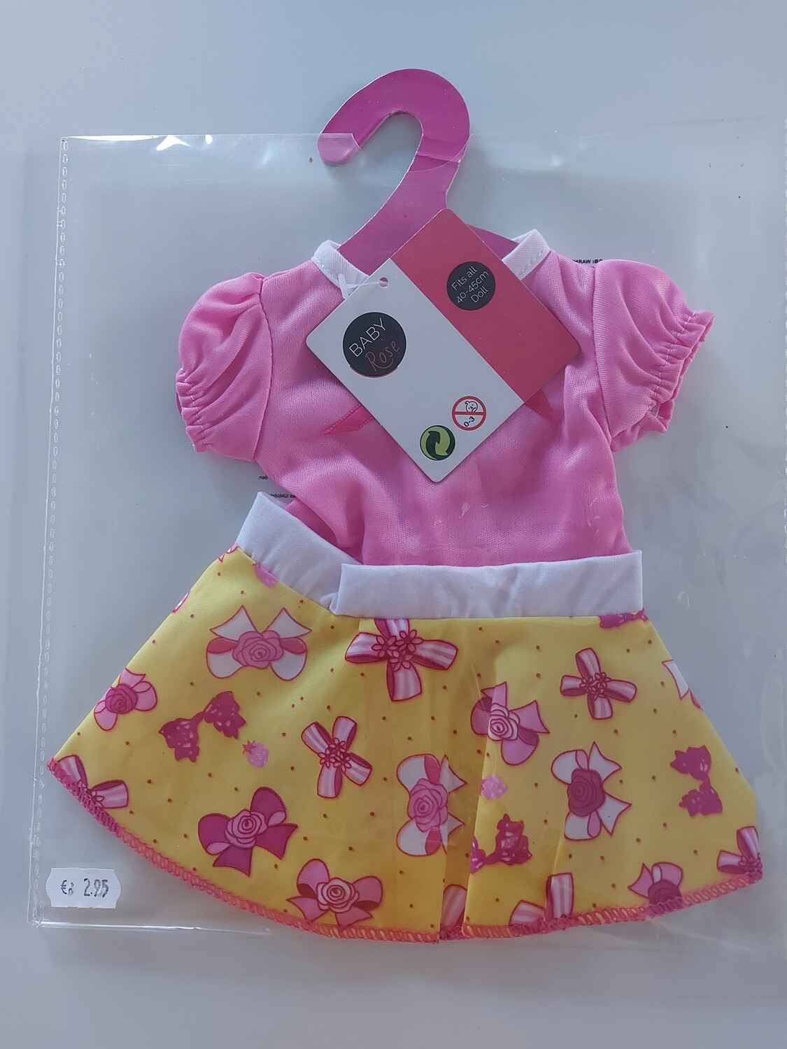 Baby Rose poppenjurk 40-45cm