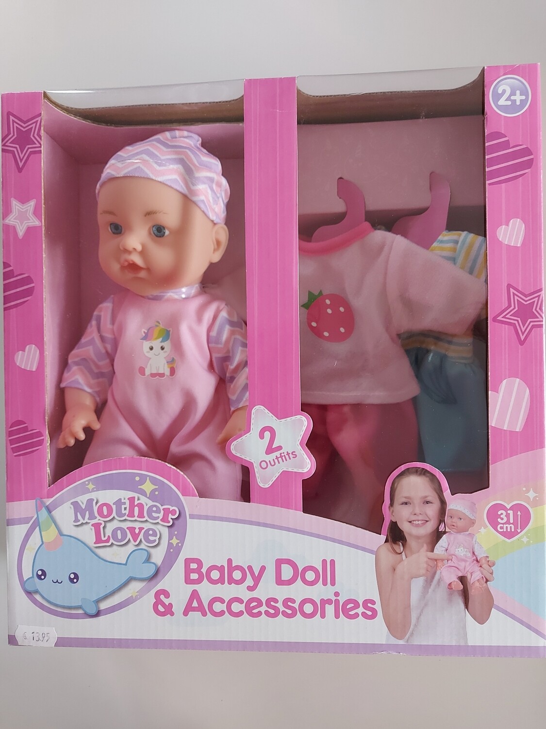 Babypop met accessoires
