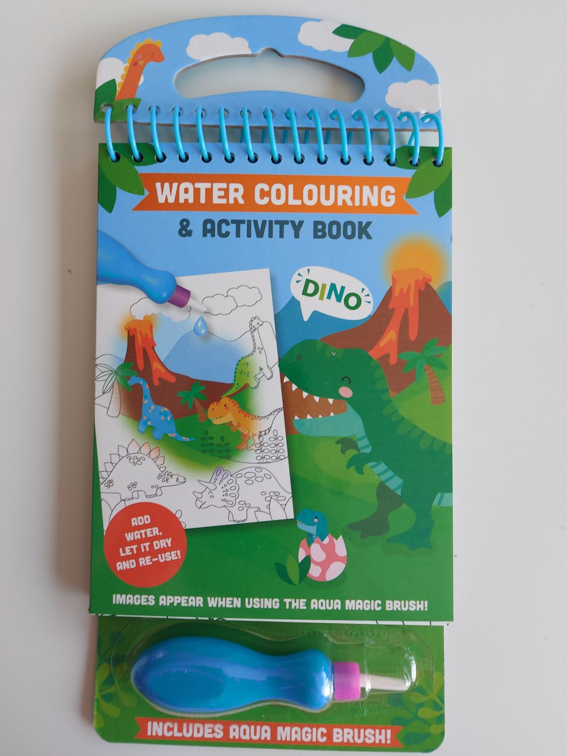 Waterkleurboek Dino