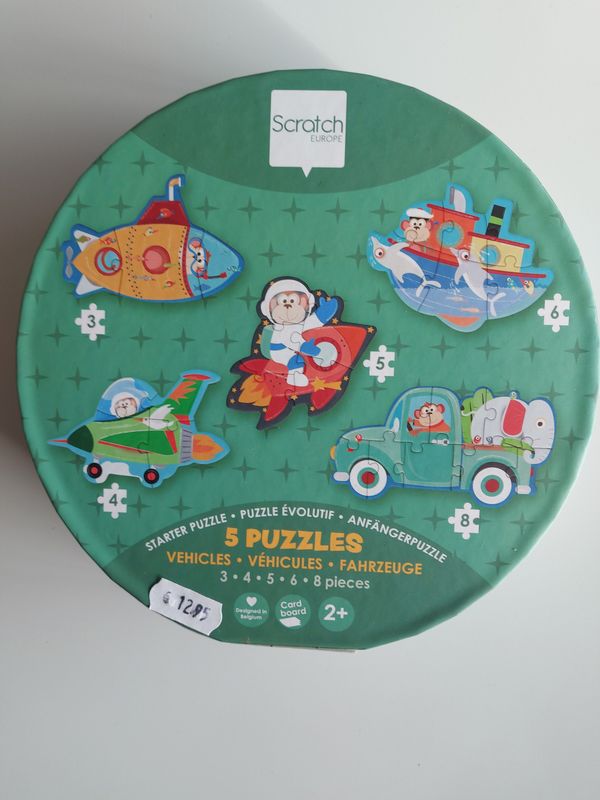 Scratch Contourpuzzel 5 Voertuigen 3-4-5-6-8st