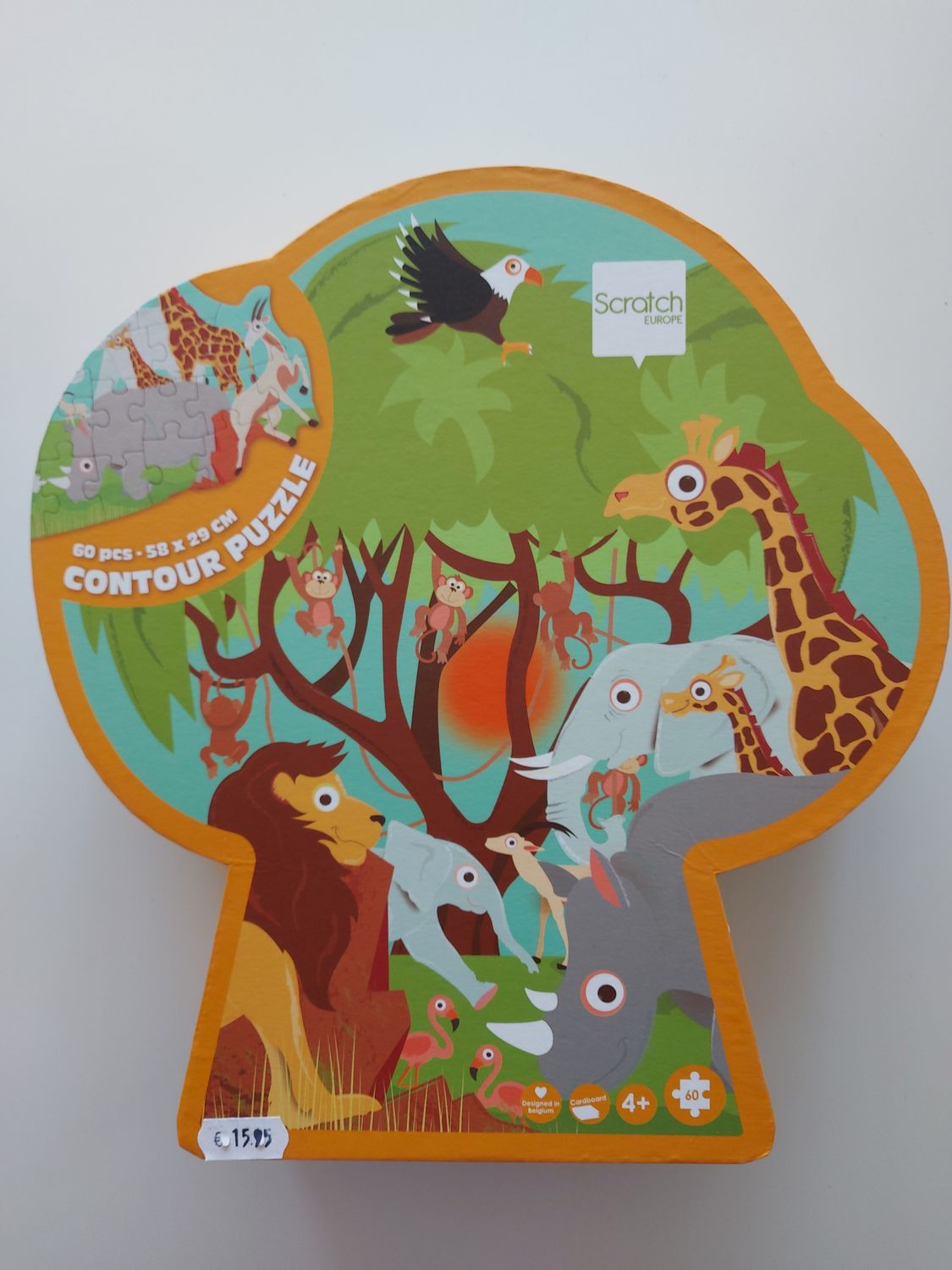 Scratch Contourpuzzel Safari 60st