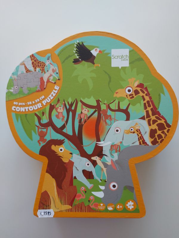 Scratch Contourpuzzel Safari 60st