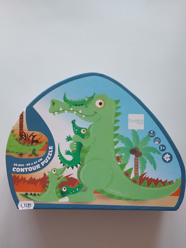 Scratch Contourpuzzel Krokodil 36st