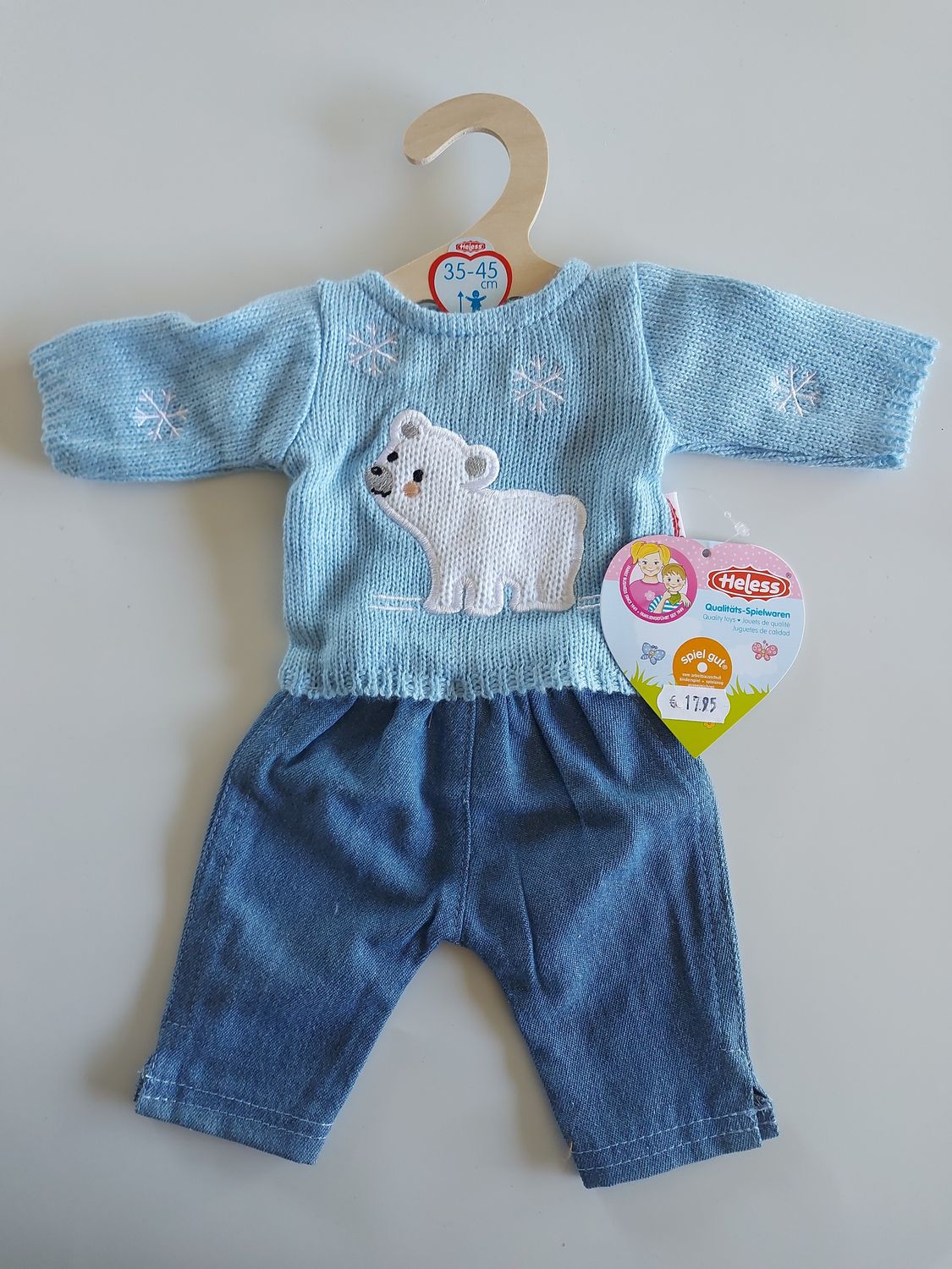 Poppen Spijkerbroek met ijsbeer