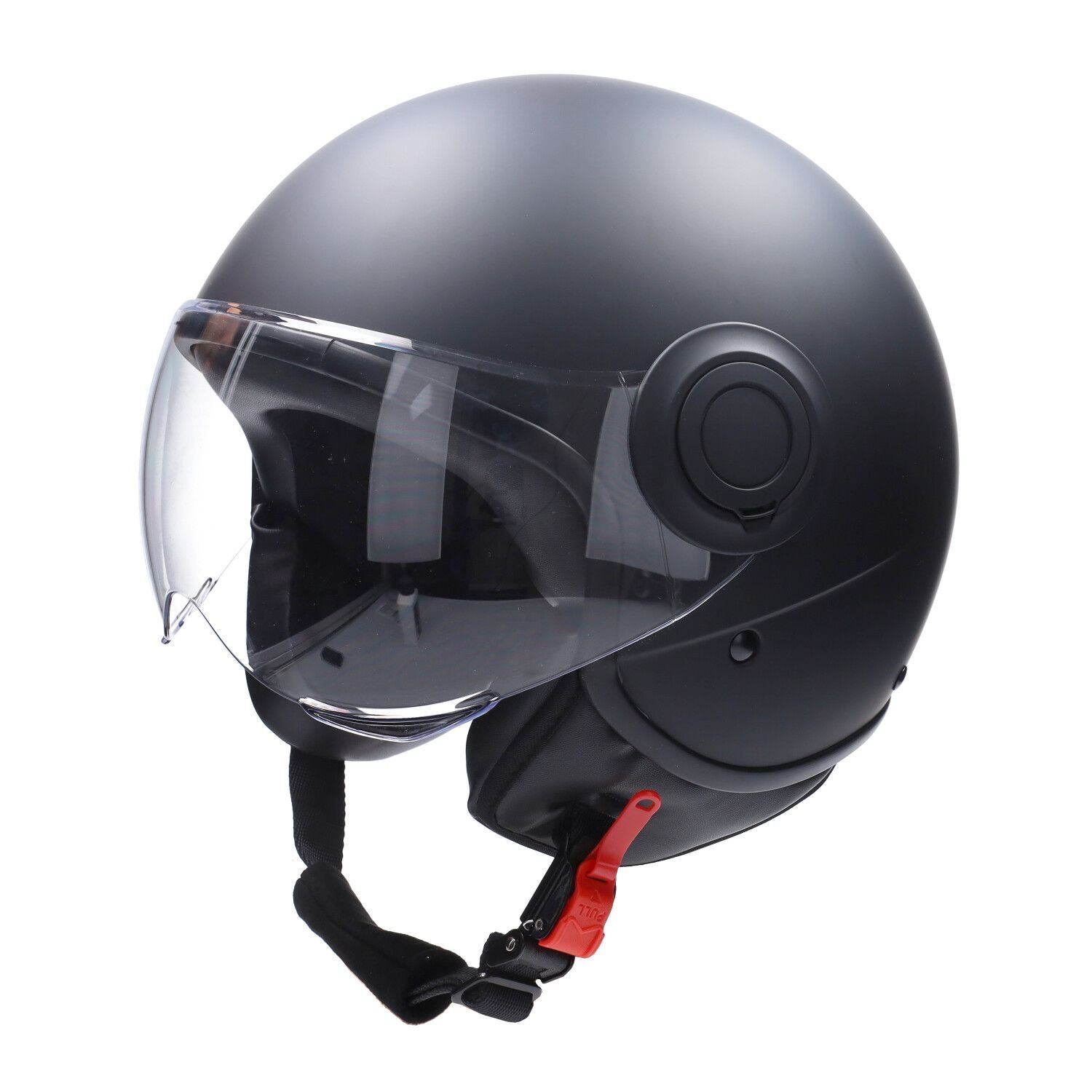Helm cab demi-jet e-06 keur comfort Maat: L  Kleur: Mat zwart
