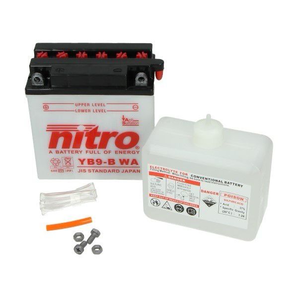 Accu nitro nb9-b/yb9-b 9amp , Past in runner 125–180cc 2Takt