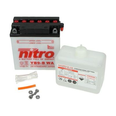 Accu nitro nb9-b/yb9-b 9amp , Past in runner 125–180cc 2Takt
