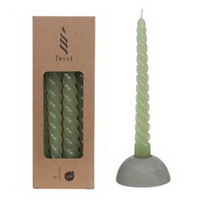 Twist kaarsen groen h.19 Ø 2,2 cm