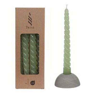 Twist kaarsen groen h.19 Ø 2,2 cm