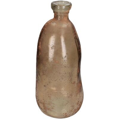 Oneiro Luxe Vaas Vase Recycled Glass Beige 22 x 22 x 51 cm