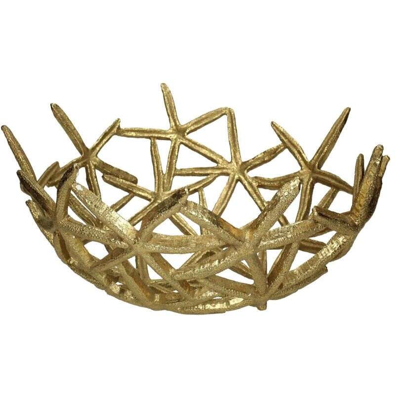 Fruitschaal Seastar Polyresin Gold