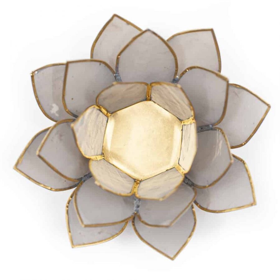 Lotus Sfeerlicht Grijs Goudrand