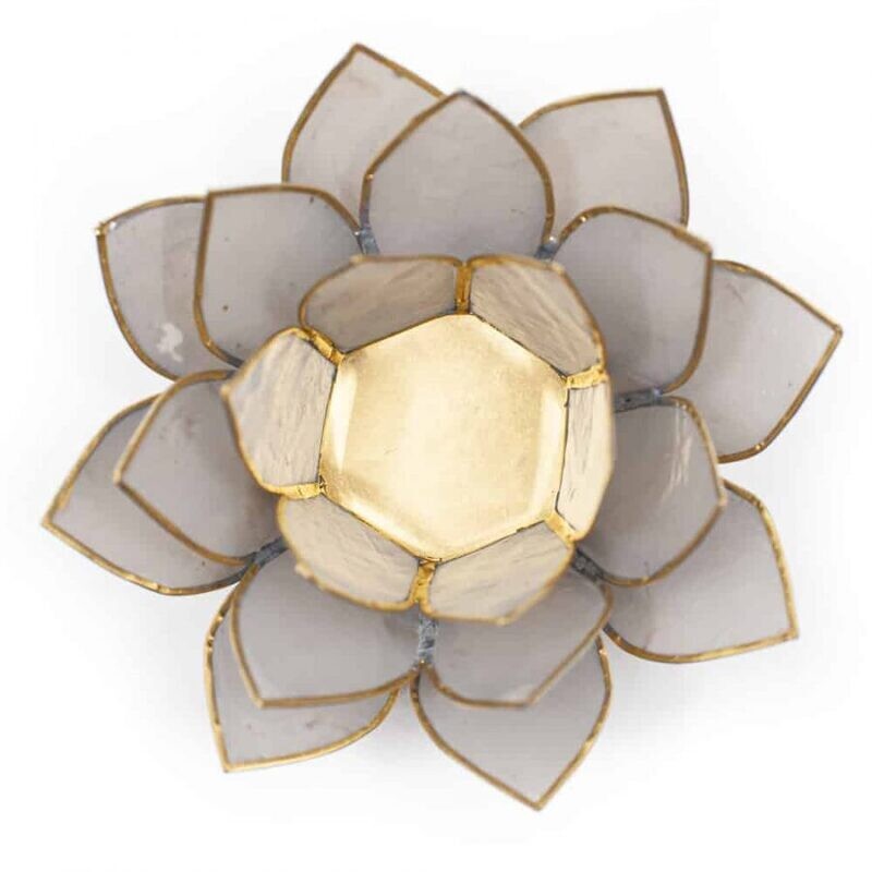 Lotus Sfeerlicht Grijs Goudrand