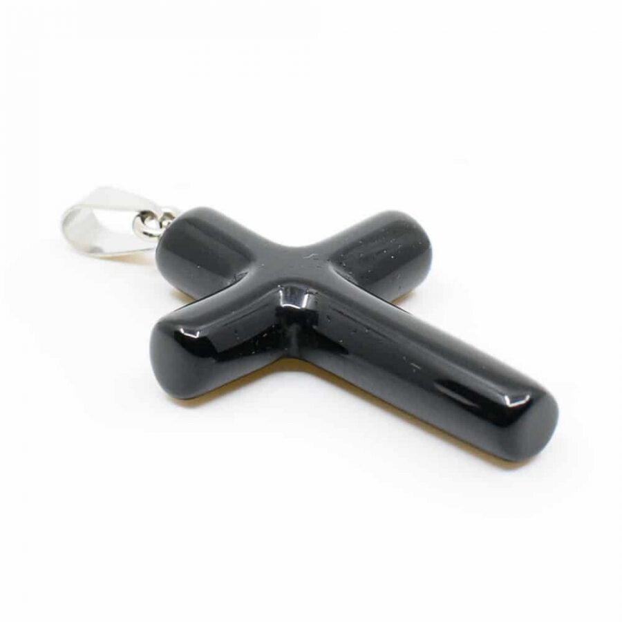 Edelsteenhanger Kruis Obsidiaan (45 mm)