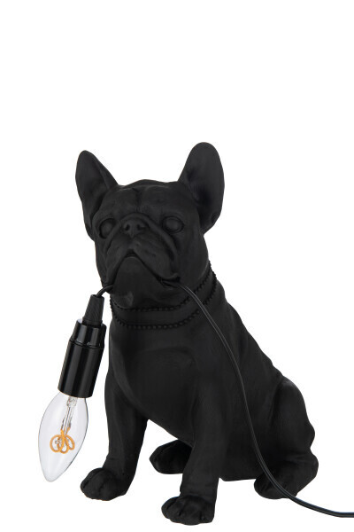 Lamp Bulldog Poly Zwart H 29 X B 15 X L 25cm  (32509)